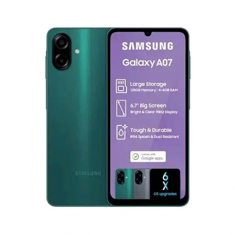 Samsung Galaxy A07 128GB Dual SIM LTE (Local Stock) - Green - Smart Phones