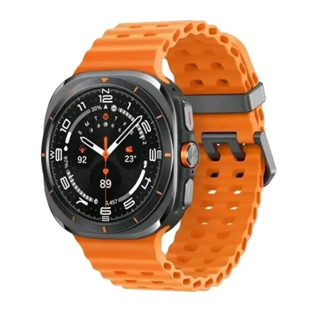 Samsung Galaxy Watch Ultra 2025 | Orange Strap with Gunmetal Grey Case - Smartwatch